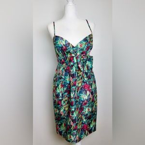 Silk J. Crew Collection Colorful Dress with Bow